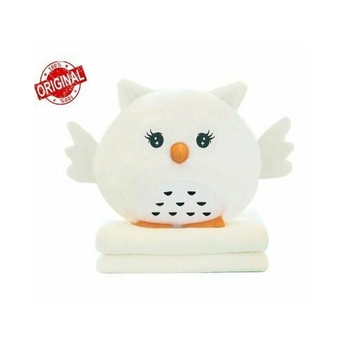 Игрушка Сова с пледом 3 в 1 Блаши-ху белая