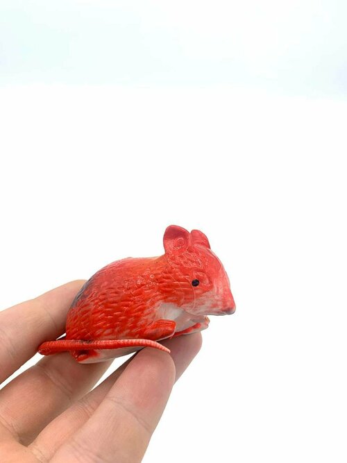 Животные-тянучки Антистресс Мышка Красная из термопластичной резины