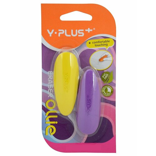 Ластик для карандаша ассорти Y-PLUS Ollie I стерка для школы, 2шт