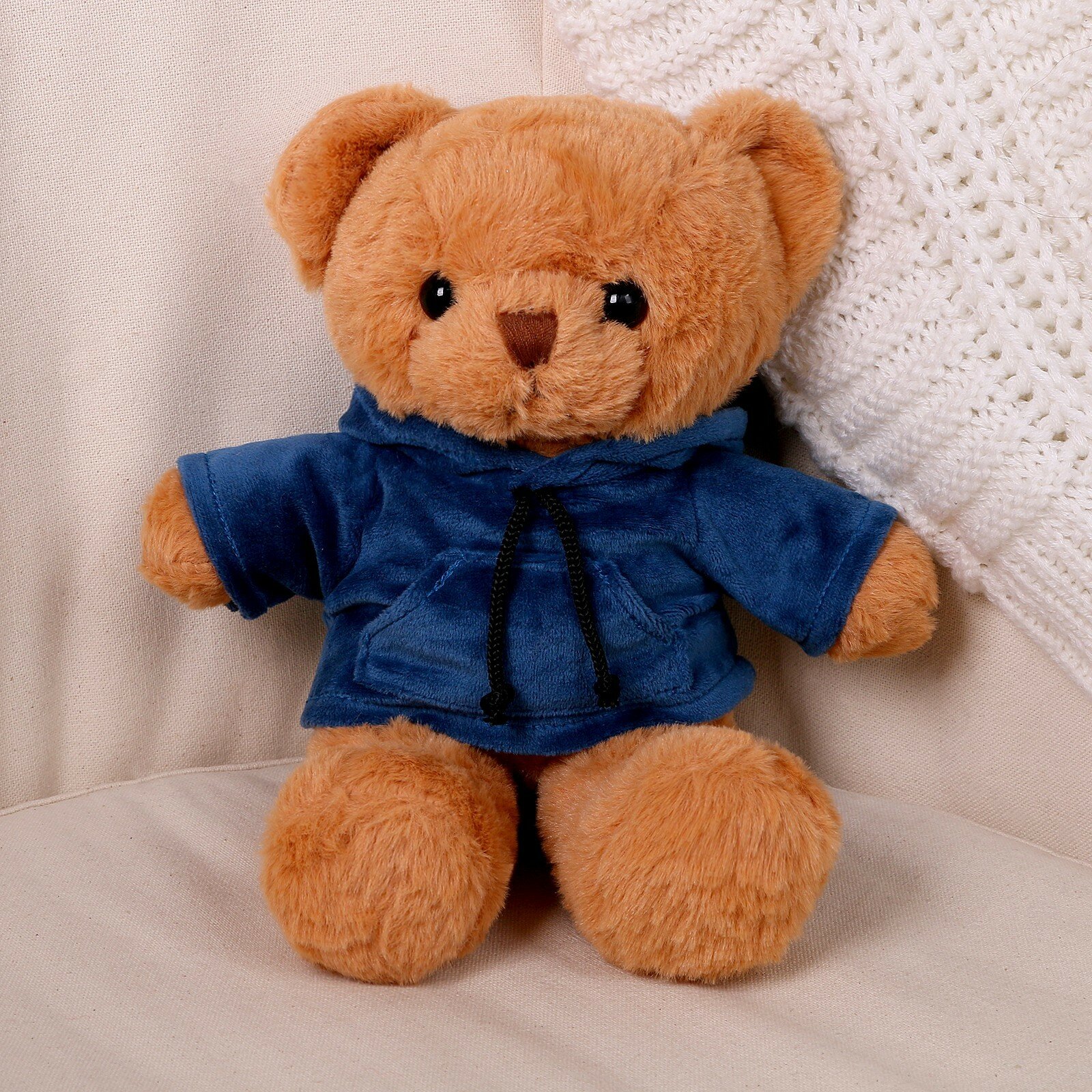 Мягкая игрушка "Медведь" в толстовке, 28 см, цвет микс