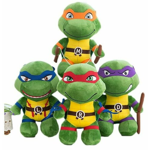 Мягкие игрушки Черепашки-ниндзя 4 штуки по 25 СМ