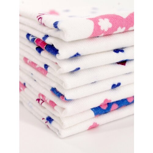 Салфетка слюнявчик 28х30 см, детские платочки из фланели, набор салфеток для кормления 8 шт