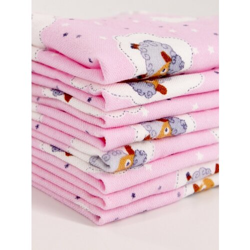 Салфетка слюнявчик 28х30 см, детские платочки из фланели, набор салфеток для кормления 8 шт