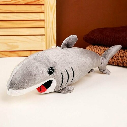 фото Мягкая игрушка акула, 39 см, цвет серый made in china