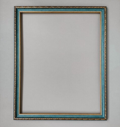 Изображение товара Багетная рама для картин BR60 40x50 см, цвет: бирюзовый, без стекла и задника