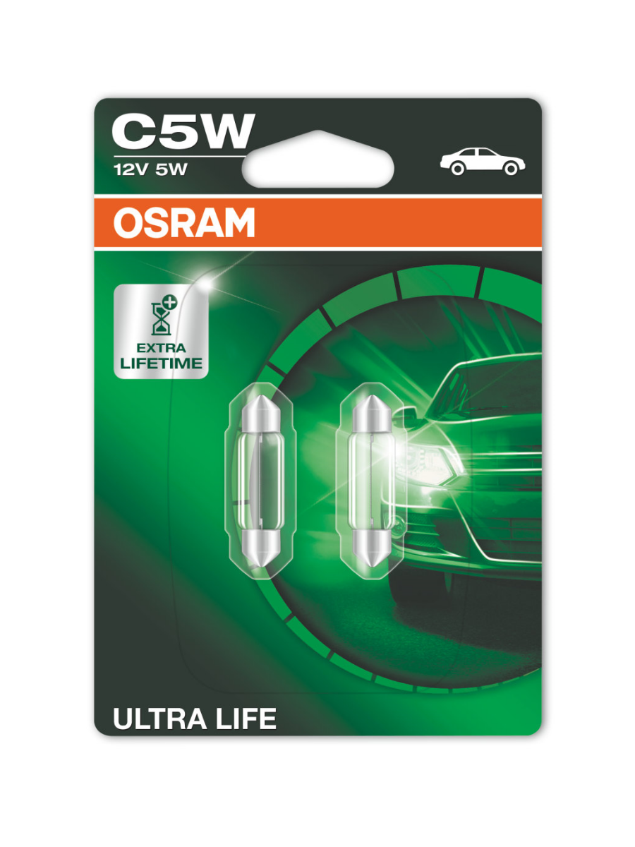 Osram Автолампа C5W (5W 12V) Ultra Life (Blister) 2шт