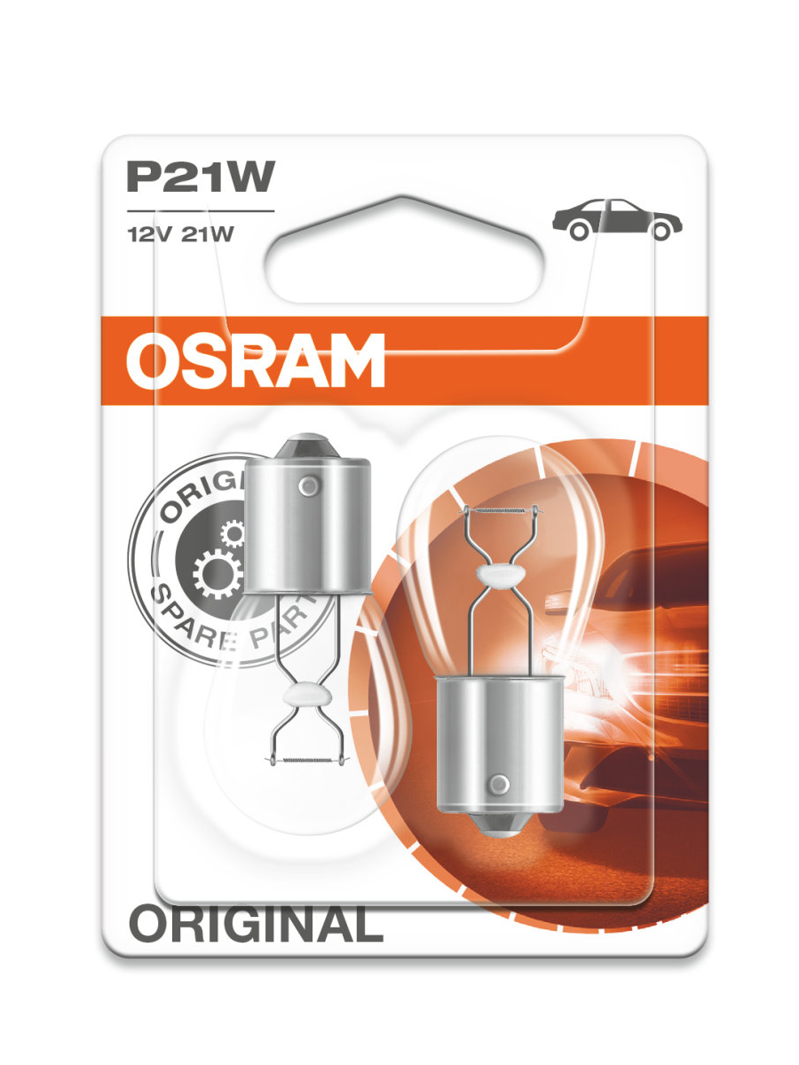 Osram Автолампа P21W (21W 12V) Original Line (Blister) 2шт