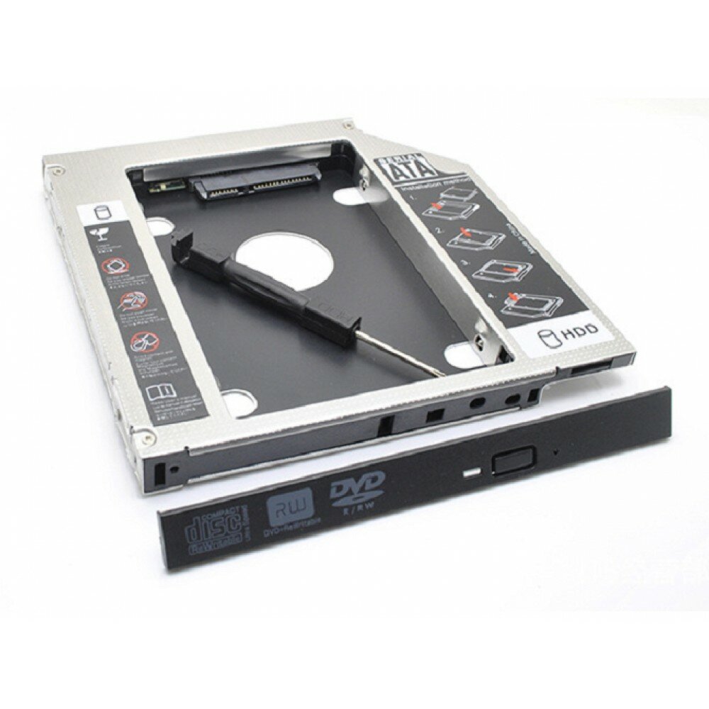 Переходник Caddy HDD (optibay) в отсек CD/DVD SATA 12.7 mm 10-0003