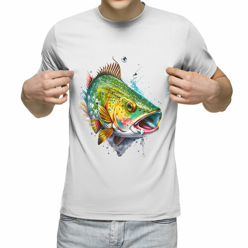 Футболка Us Basic, размер M, белый футболка coolpodarok рыбалка эта рыба пила всю ночь