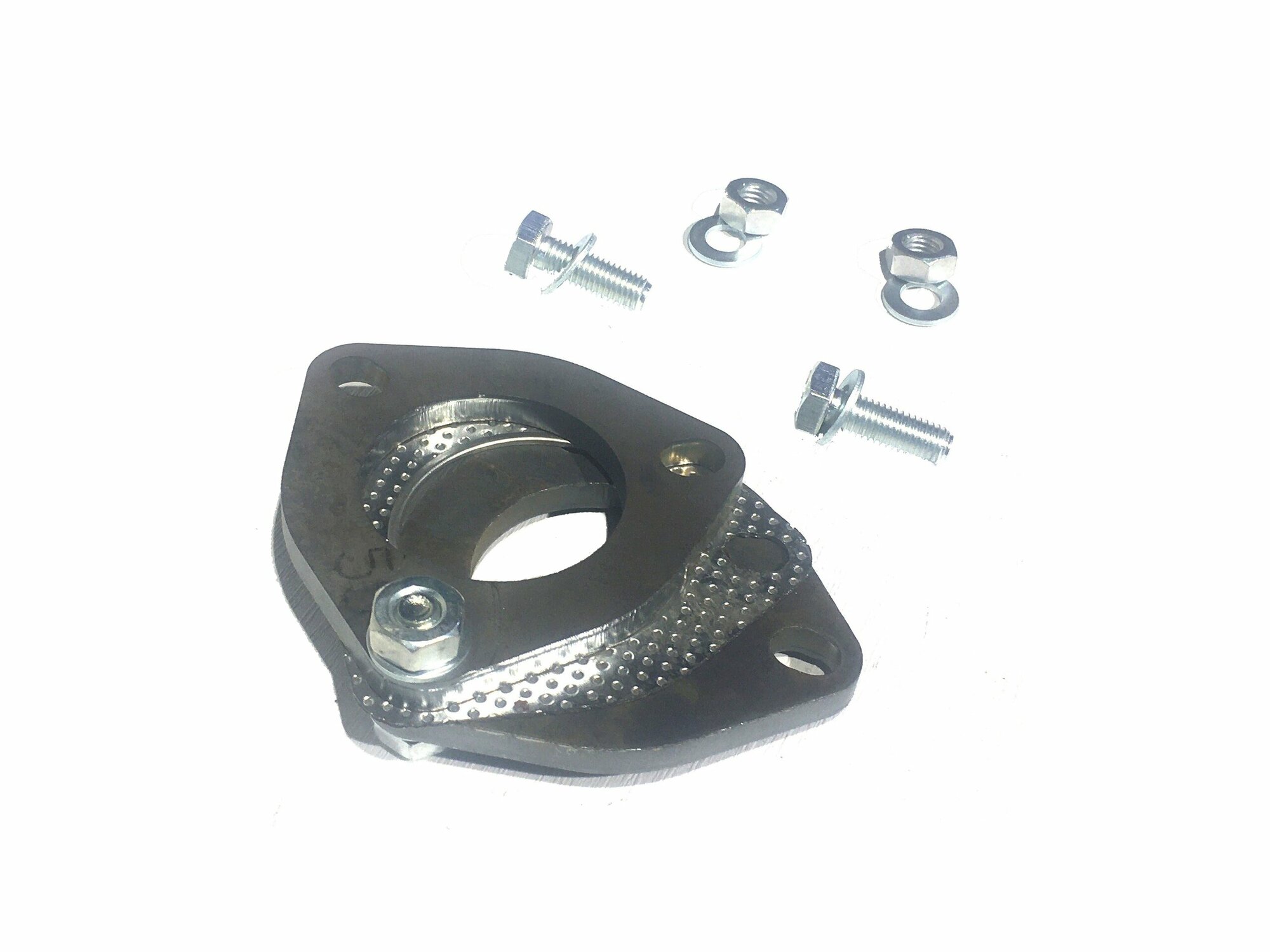 фото KF3-76, Комплект фланцев в сборе c прокладкой, толщина 8мм, диаметр 76мм (усиленные под три болта)