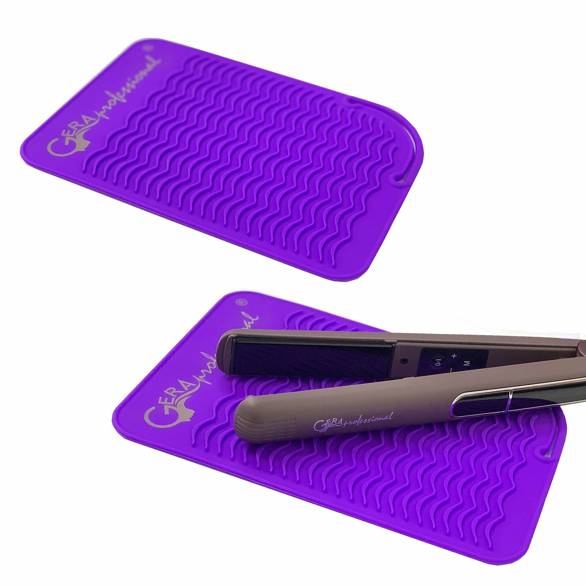 Термоковрик для горячих инструментов Gera Professional, 22,5 х 16,5 см - цвет фиолетовый