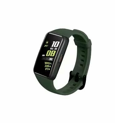 фото Ремешок на смарт часы силиконовый универсальный, фитнес браслет для часов, ремень HUAWEI Band 7 Green, зеленый