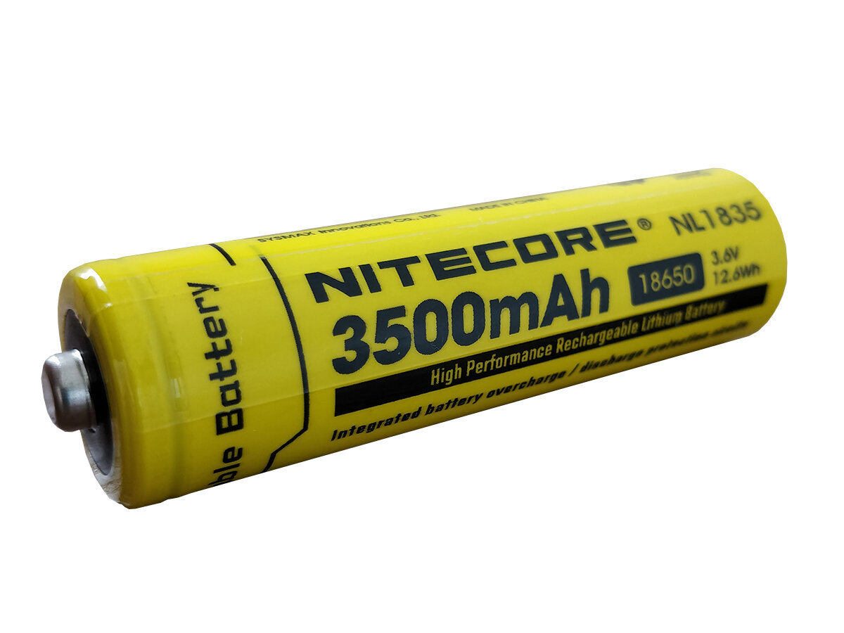Аккумулятор Li-Ion NITECORE 18650 3500 mAh 3.7В (high top) (1шт.) — фото 1