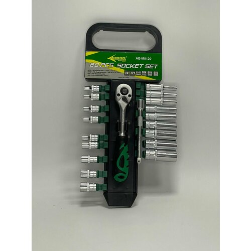 Набор торцевых головок с трещоткой для ремонта автомобилей 20 предметов AE-M0120 AEROFORCE