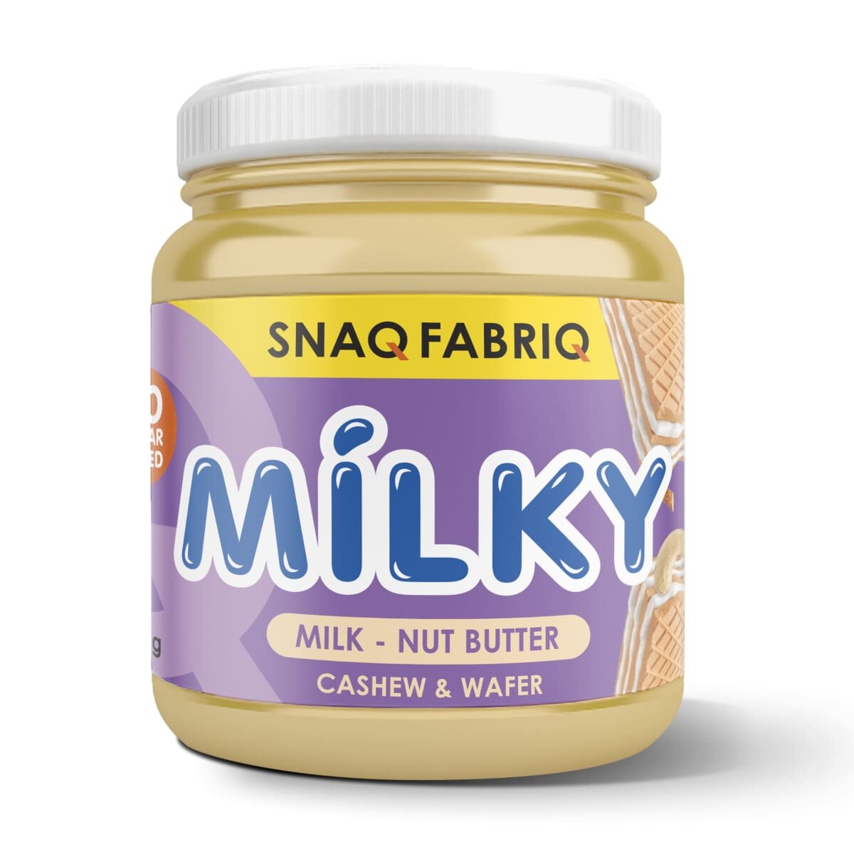 SNAQ FABRIQ Молочно-ореховая паста без сахара с вафлей MILKY