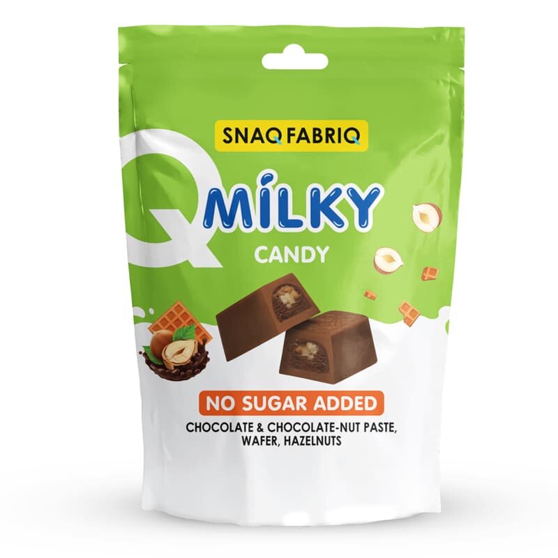 SNAQ FABRIQ Milky Candy конфеты с начинкой 130г (Chocolate-Nut Paste (Зеленая)) - фотография № 4