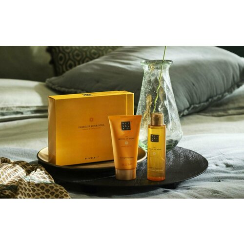 Подарочный косметический набор Rituals MEHR Body duo set с ароматом сладкого апельсина и бодрящего кедра Масло для душа 75 мл Крем для тела 70 мл 2630₽