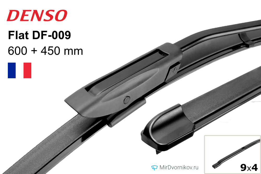 Комплект стеклоочистителей Denso WB-Flat Blade 600/450 мм, DF-009 - фото №11