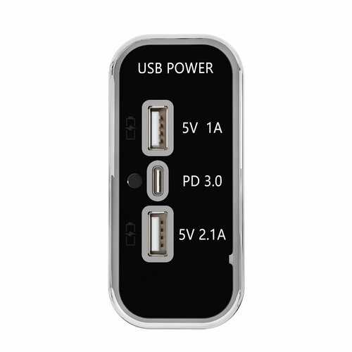 Розетка usb встраиваемая мощность 33w 2-usb 1-Type C