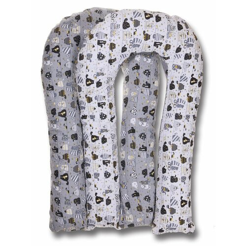 Подушка для беременных и кормящих U со съёмной наволочкой и сумкой-переноской 340х35 см