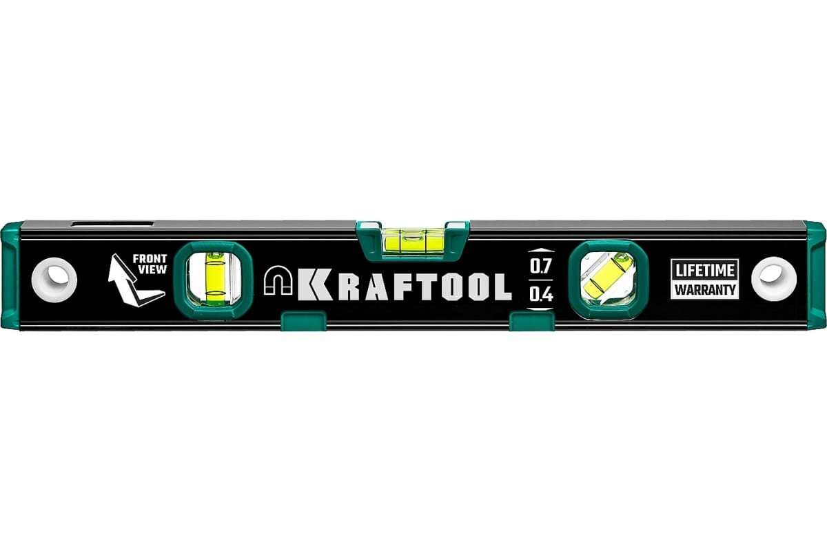 Уровень с зеркальным глазком "Kraftool" 400 мм магнитный