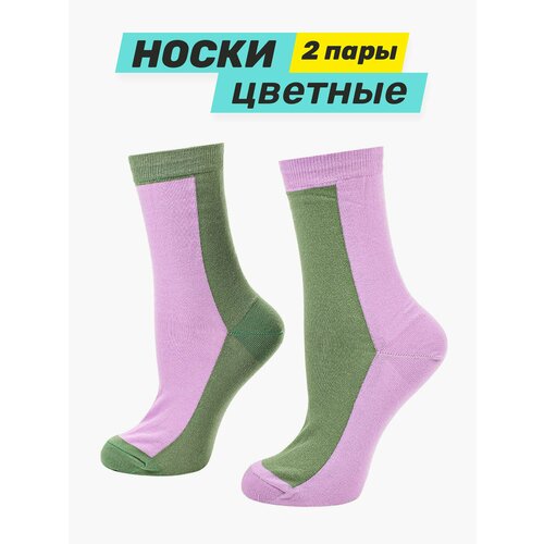 фото Носки big bang socks, размер 35-39, фиолетовый, хаки