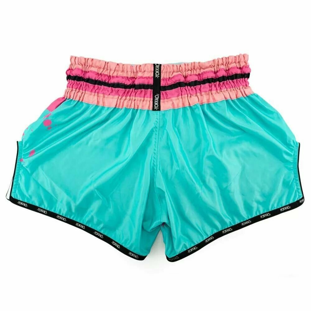 Трусы для единоборств Yokkao Базовая коллекция, размер L, бирюзовый/розовый — фото 1