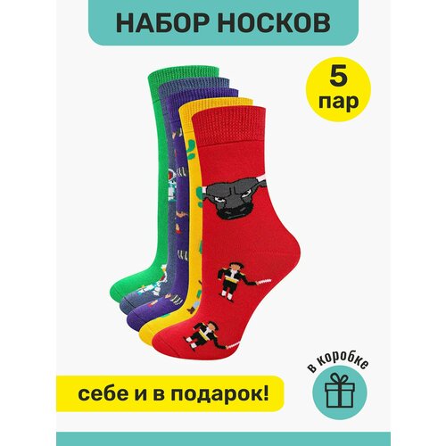 Носки Big Bang Socks, 5 пар, размер 35-39, мультиколор