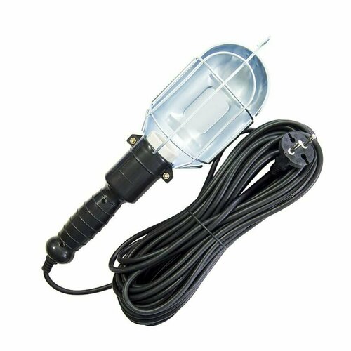 Светильник-переноска STANdart Luxe с решеткой и крючком, под лампу E27/ Ручной светильник/ 15 метров