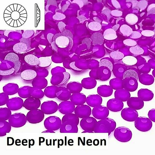 Неоновые стразы клеевые/холодной фиксации размер ss 20 (4.6-4.8 mm), упаковка 720 шт, цвет Deep Purple Neon (фиолетовый неоновый)