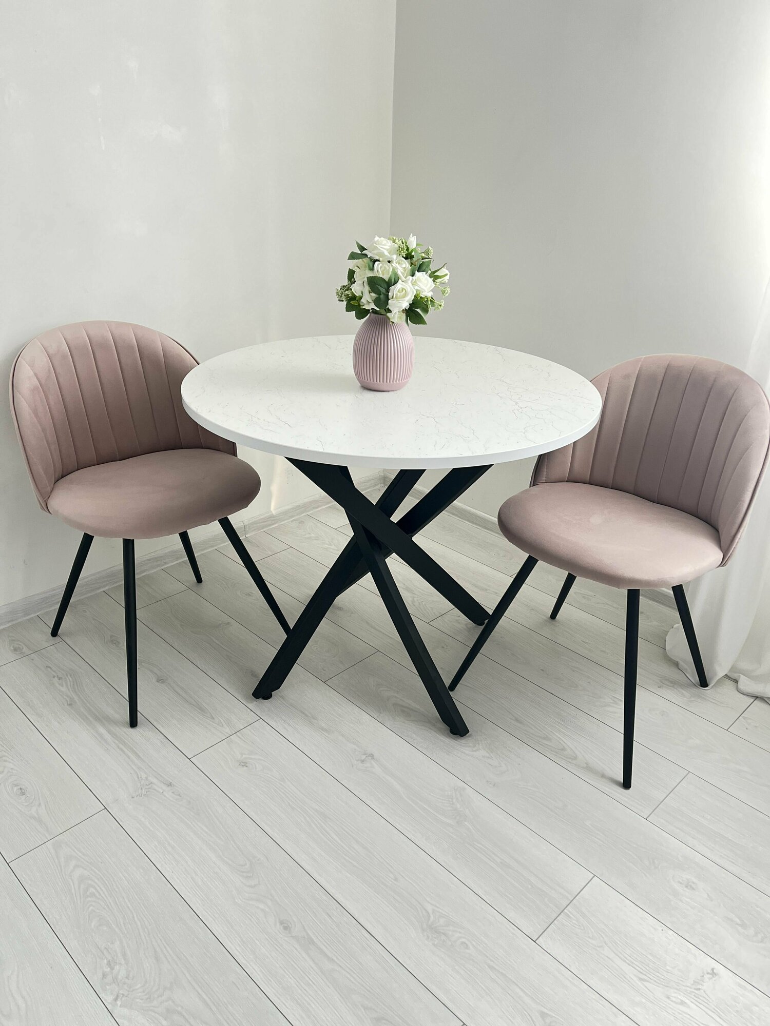 фото Стол обеденный круглый нераздвижной LOFT кухонный Лофт, 90х90х75 см