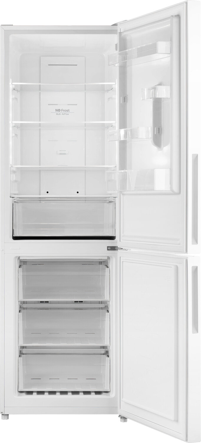 Холодильник двухкамерный Weissgauff WRK 1850 D Full NoFrost White Glass - фото №3