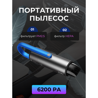 Беспроводной портативный ручной пылесос Autobot V2 Pro, 6200 па, 7200 мАч, аккумуляторная батарея. для дома и автомобиля