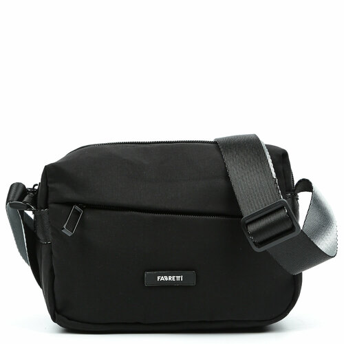 фото Сумка кросс-боди fabretti y8003s-2, фактура гладкая, черный