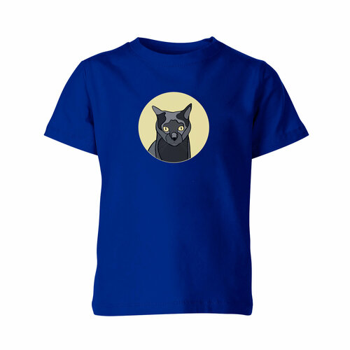 Футболка Us Basic, размер 8, синий детская футболка черный кот несет сердце 164 синий