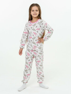 Пижама  КотМарКот, размер 104, белый, розовый