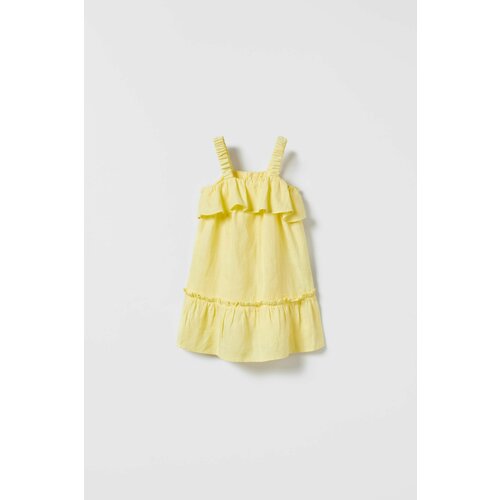 Платье Zara, размер 9-12 месяцев (80 cm), желтый