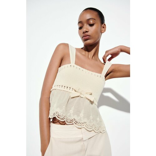 Топ Zara, размер XL, бежевый