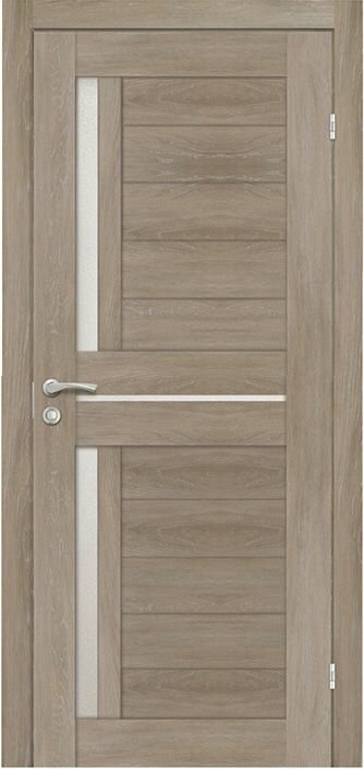 фото Олови дверь межкомнатная М7 Орегон со стеклом экошпон Дуб шале / OLOVI дверное полотно без притвора Орегон со стеклом 2000х600х35мм экошпон Дуб шале