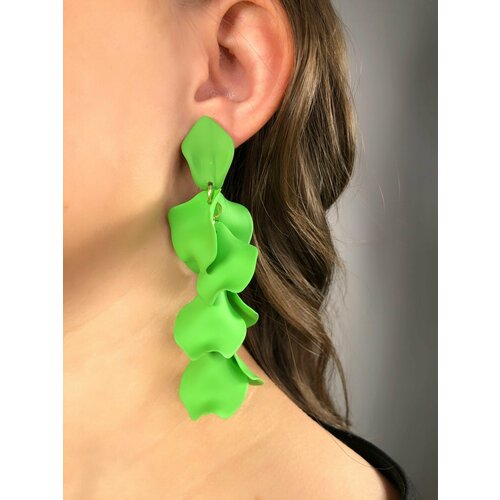 Серьги , зеленый