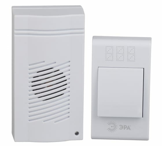 Звонок с кнопкой ЭРА C51 электронный беспроводной (количество мелодий: 32)