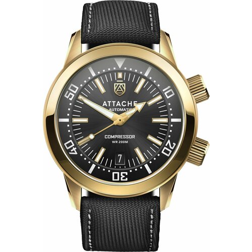 фото Наручные часы attache compressor gb, черный, золотой