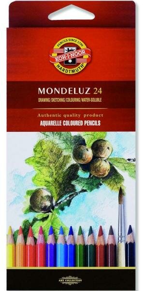 Набор акварельных карандашей Koh-i-Noor Mondeluz 24 шт акварельные 3718/24