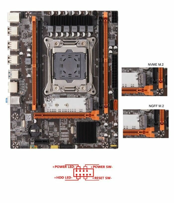 Комплект 16ядер/32потока (материнская плата x99 +xeon e5 2683v4+ddr4 2*8gb)