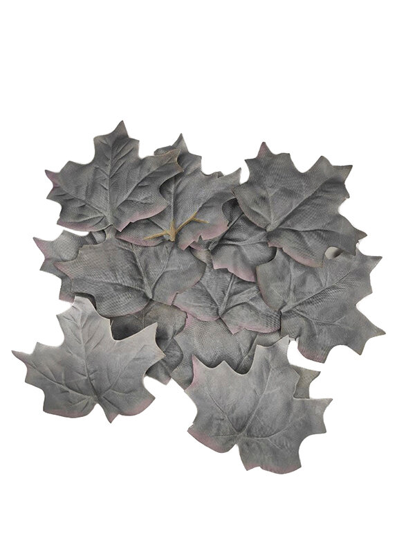 Кленовые листья уп.12шт 10х11 см. (Цв: Серый )