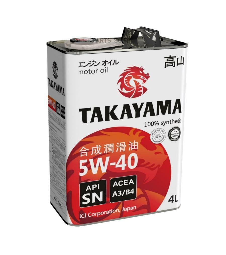 TAKAYAMA 605045 масо TAKAYAMA 5W40 A3B4 SN 4 синт.