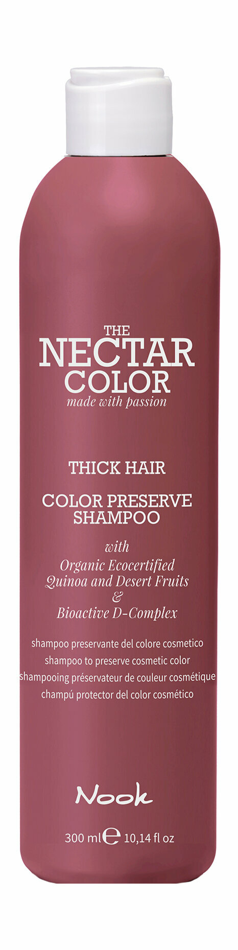 NOOK Color Preserve Shampoo /Thick Hair Шампунь для ухода за окрашенными плотными волосами, 300 мл