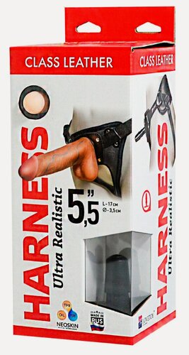Изображение товара Страпон с насадкой из киберкожи HARNESS, реалистичный, 17 см