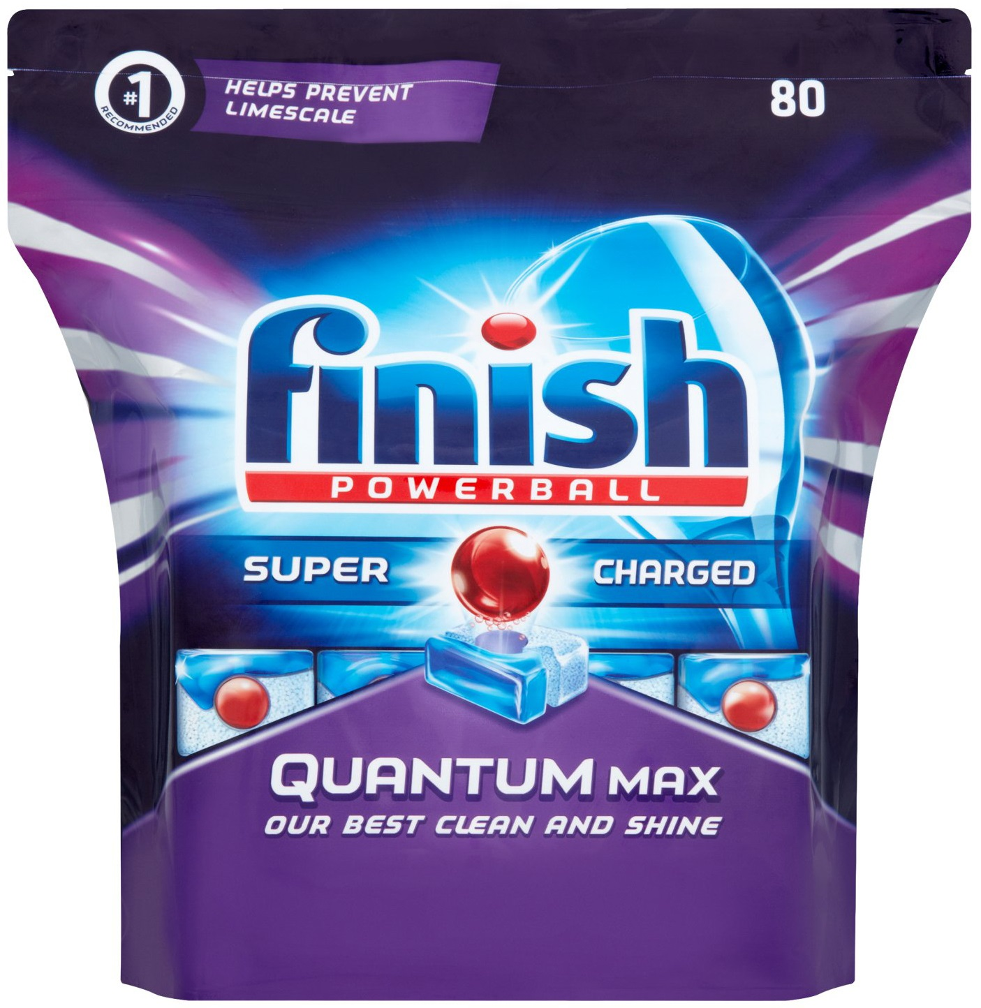 Finish Quantum Max Powerball Таблетки для посудомоечной машины, 80 шт. - фотография № 6