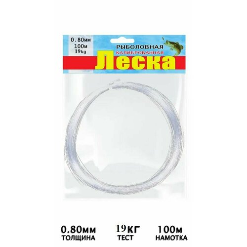 фото Монофильная леска для рыбалки клинская-линия 100 м / 0.8 мм